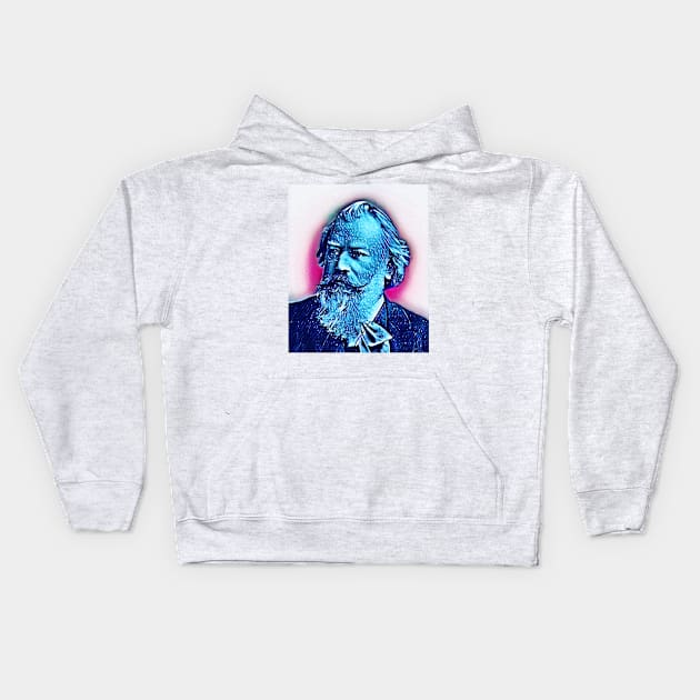 Johannes Brahms Portrait | Johannes Brahms Artwork 5 Kids Hoodie by JustLit